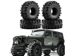 Neumáticos De Goma Para Coche Teledirigido (4 Unidades) Para Scx10 Pro Capra Trx4 Rc4wd D90 Redcat 1/10