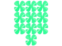 Hélice para coche de juguete de 40 mm, 4 aspas, color verde, 10 unidades.