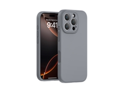 (gris Carbón, Iphone 16 Plus) Funda De Silicona Líquida Para Iphone, Color Sólido, Funda Protectora De Una Sola Pieza Con Cobertura Total.