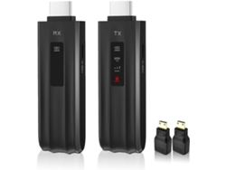 Kit Adaptador Extensor De Transmisor Y Receptor De Video Con Cable 1080p 50m 5.8g Para Conectar Computadora A Tv