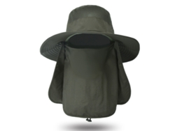 Sombrero de sol con solapa desmontable, ala ancha, protección solar.