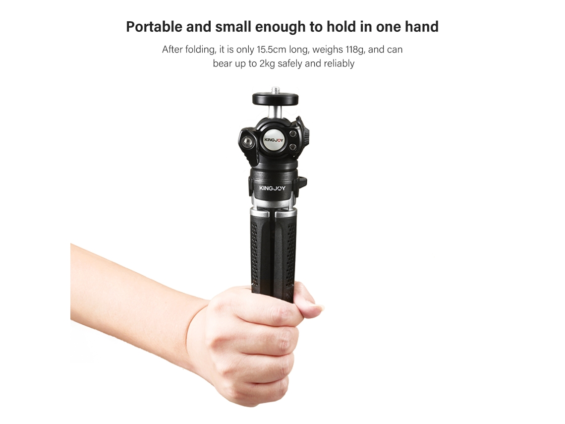 Kit de trípode versátil: trípode para teléfono móvil y cámara, con luz de relleno y rótula.