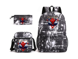 Mochila Escolar Homem-aranha De 3 Piezas, Ideal Para Niños, Educativa, Duradera, Divertida Y Segura.