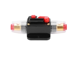 Fusível rearmável Veloriskku-Red de cobre fenólico de 50A para sistema de áudio automotivo.