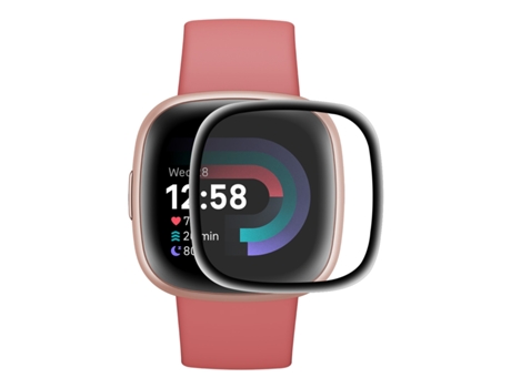 PCS para Fitbit Versa 4 / Sense 2 ENKAY Pieza de borde suave de cobertura total 3D + Película protectora de pantalla PMMA HD