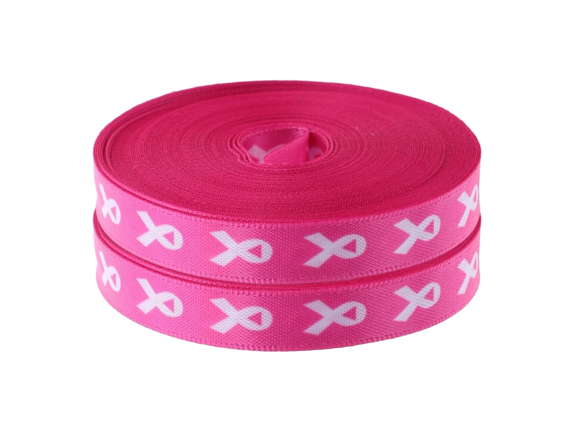 2 rollos de cinta de poliéster para la concientización sobre el cáncer de mama, cinta decorativa para CHABERLU