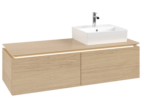 Villeroy &amp Boch Legato Vanity unit B615 1400x380x500mm lavabo a la derecha iluminación LED