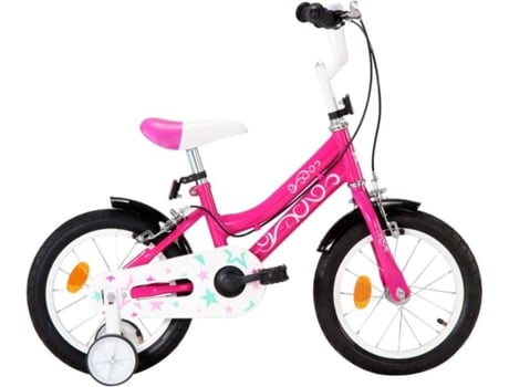 Bicicleta Infantil Vidaxl negro y rosa edad 3 14