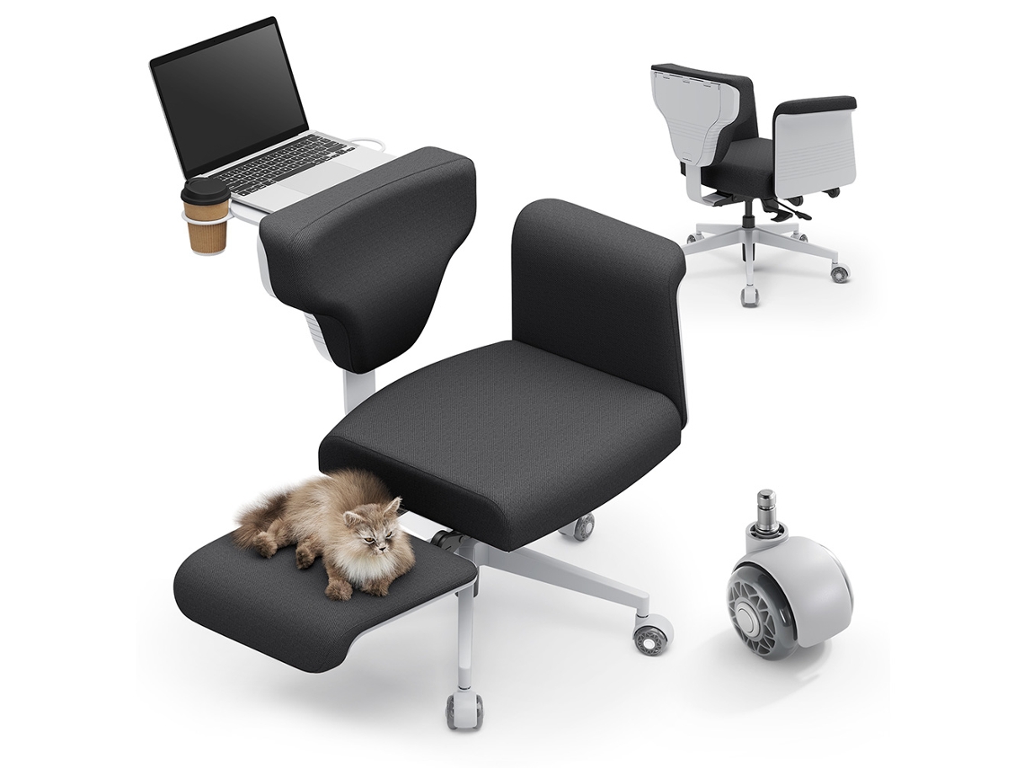 Silla de Oficina Multifuncional Newtral FF DG Freedom X, Gris Oscuro, con Reposabrazos, Múltiples Posturas, Comodidad Ergonómica, para Hogar y Oficina.