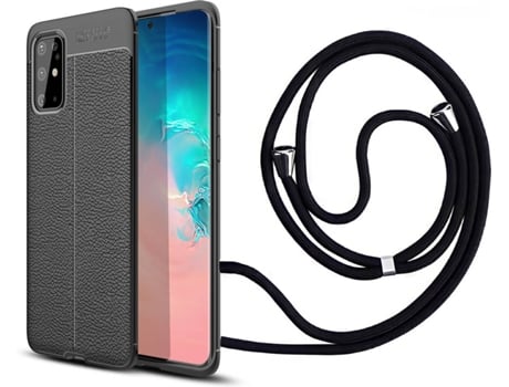 Funda Samsung S20 Plus Rugged Leather con Collar Negro