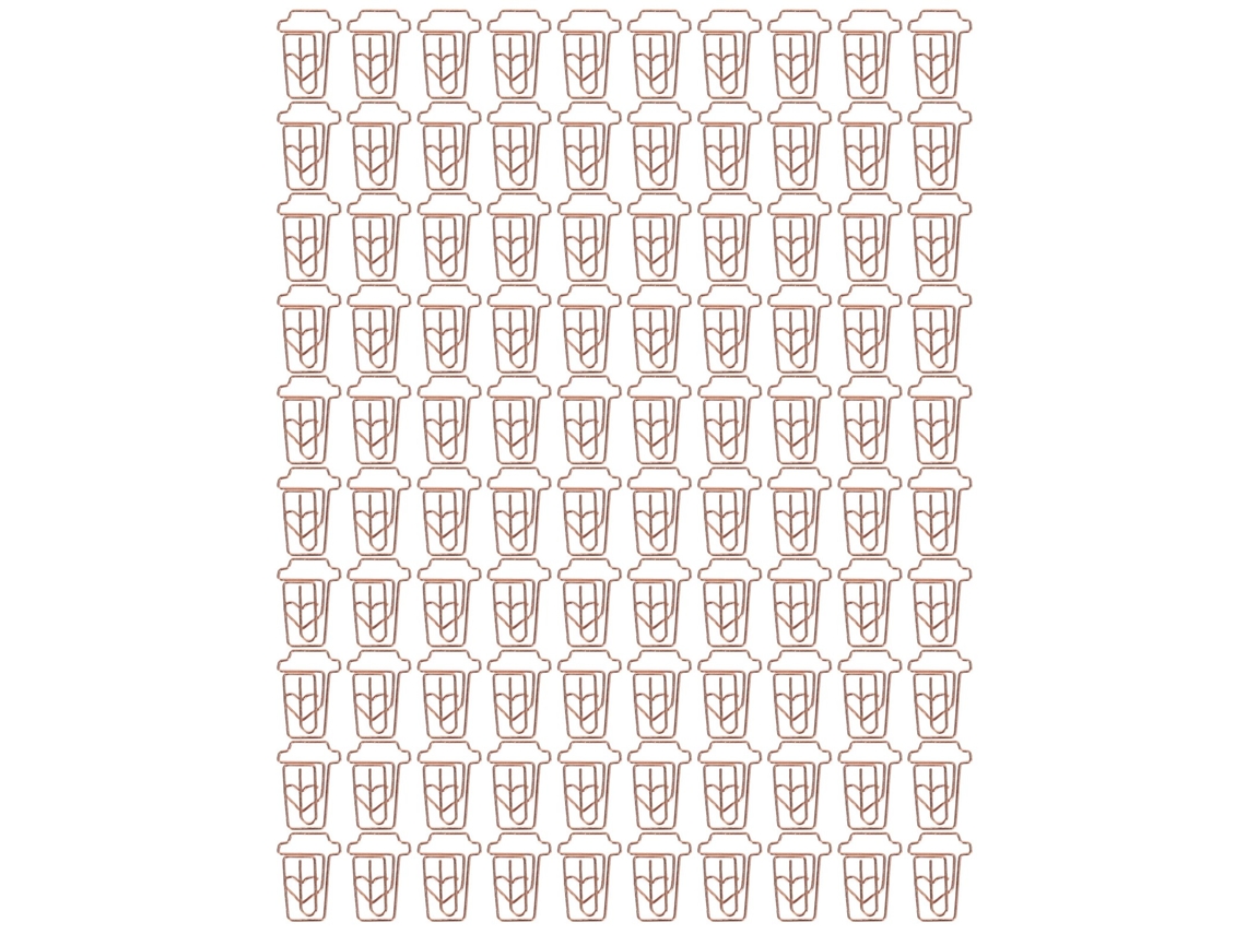 100 Miniclips Metálicos Reutilizables Con Forma De Taza De Café, Innovadores Y Bonitos, Para Oficina, Escuela Y Hogar.