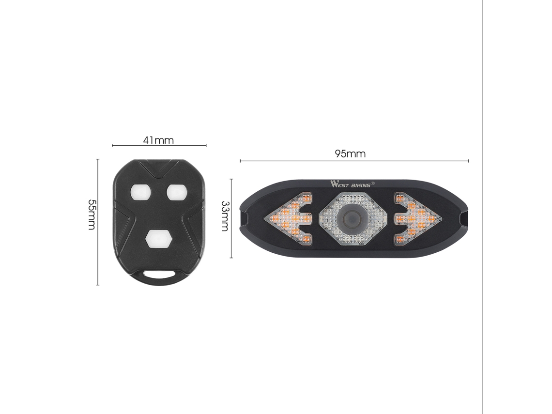 Luz Trasera Para Bicicleta Con Intermitente Y Claxon, Mando A Distancia, Accesorio Para Bicicleta, Ipx4