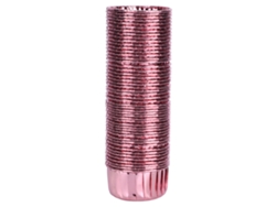50 Piezas Tazas De Papel Doble Cara Rizado Resistente Al Calor Para Hornear Magdalenas Y Pasteles (oro Rosa)