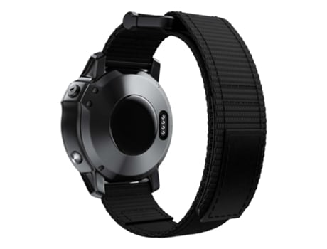 Correa de nailon 22mm ajustable para Garmin Fenix 7/Fenix 6 Pro/Forerunner 935/945 - negro