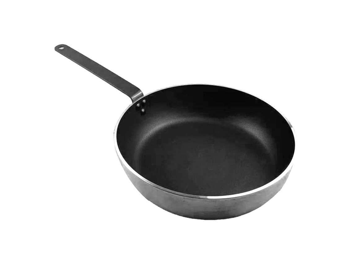 Sartén Antiadherente De Aleación De Aluminio, 28 Cm De Profundidad, Para Placas De Inducción, Multifuncional.