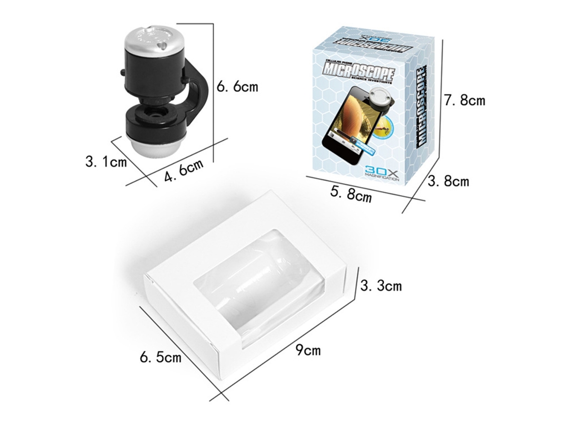 Lupa (con Luz Led, 30x De Magnificación)