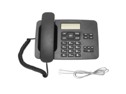 Teléfono Fijo Con Cable, Identificador De Llamadas Y Función De Premarcación Para El Hogar Y La Oficina - Negro