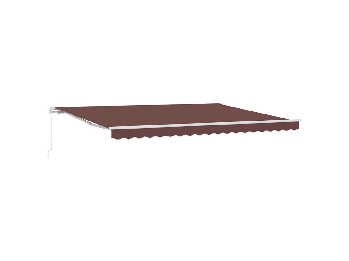 Maison Exclusive - Toldo Retráctil Manual Marrón 450x300 Cm