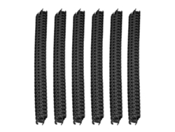 100 Espirales De Encuadernación De Doble Bucle, 34 Dientes, 7,9 Mm, Capacidad Para 40 Hojas, Color Negro.
