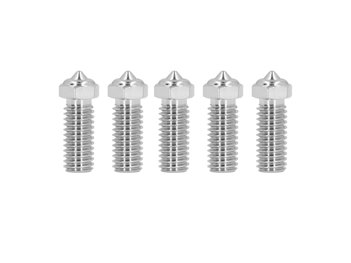 Conjunto De Bicos Para Impressora 3d 5pçs Aço Inox 1.75mm 0.4mm Ponta De Latão Para Qidi X Maximum 3 X Smart3 X Plus3