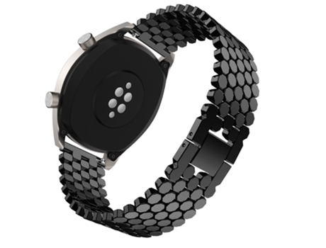Correa de metal liberación rápida 22mm para Huawei Watch GT/Samsung Galaxy Watch3 45mm/Watch 46mm - negro
