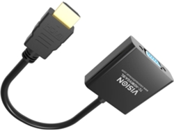 Vision Tc-HDmivga/Bl Adaptador de cable de video 0.23M Tipo HDMI a Vga estándar D-Sub Negro