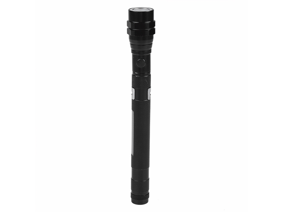 Bj-lanterna Led Mini Flexível Telescópica Rotatória Com Extremidade Magnética Multifuncional (preto)