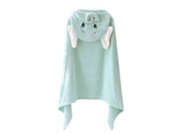 Bata Manta Infantil Con Capucha Diseño Elefante. 70x140 Cm.