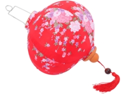 Linterna Decorativa Redonda De Satén Impermeable Con Forma De Flor Roja De 30 Cm, Ideal Para Colgar En Fiestas De Año Nuevo.
