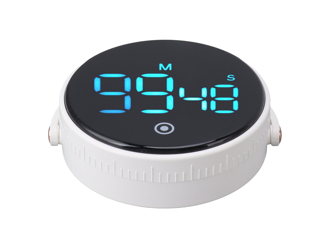 Temporizador Digital Magnético Para Cocina Con Gran Pantalla Led Para La Cocina, Clases Y Gimnasio - Blanco