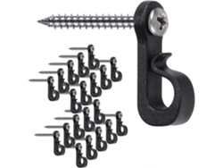 Omni-40 Ganchos Q-hanger Para Luces Navideñas Con Tornillo Phillips, Resistentes Al Viento Y Al Óxido, Para Exteriores E Interiores 40 Piezas Negro