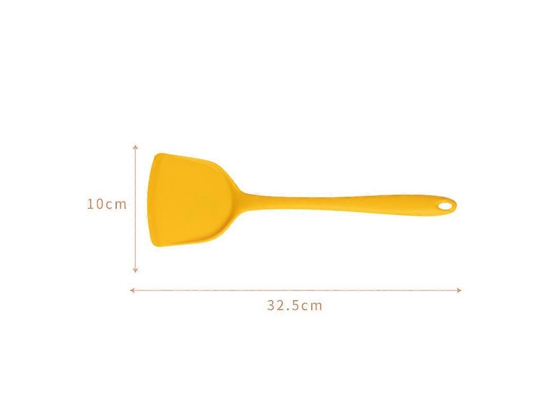 Juego de 5 utensilios de cocina de silicona para cocinar y hornear, espátulas amarillas antiadherentes y resistentes al calor. Nostalgia88