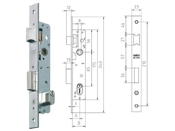 Mcm cerradura embutir metalica 1550-21 18 inox cilind.oval 26x26
