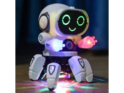 Juguetes Robot Para Niños Niñas Caminando Bailando Robot Juguetes Con Luces Intermitentes Y Música Blanco Gertiz