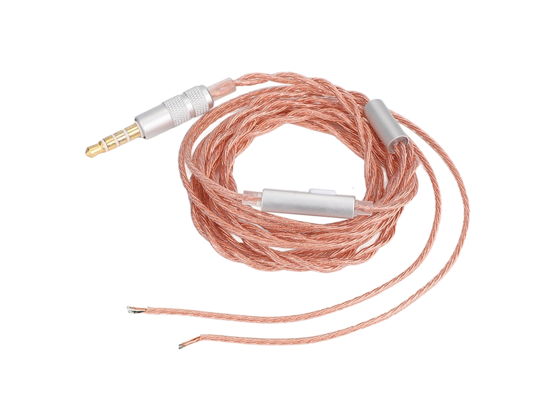 Cabo De Fone De Ouvido 3.5mm Com Microfone Redução De Ruído 1.2m Diy Para Celulares Tablets