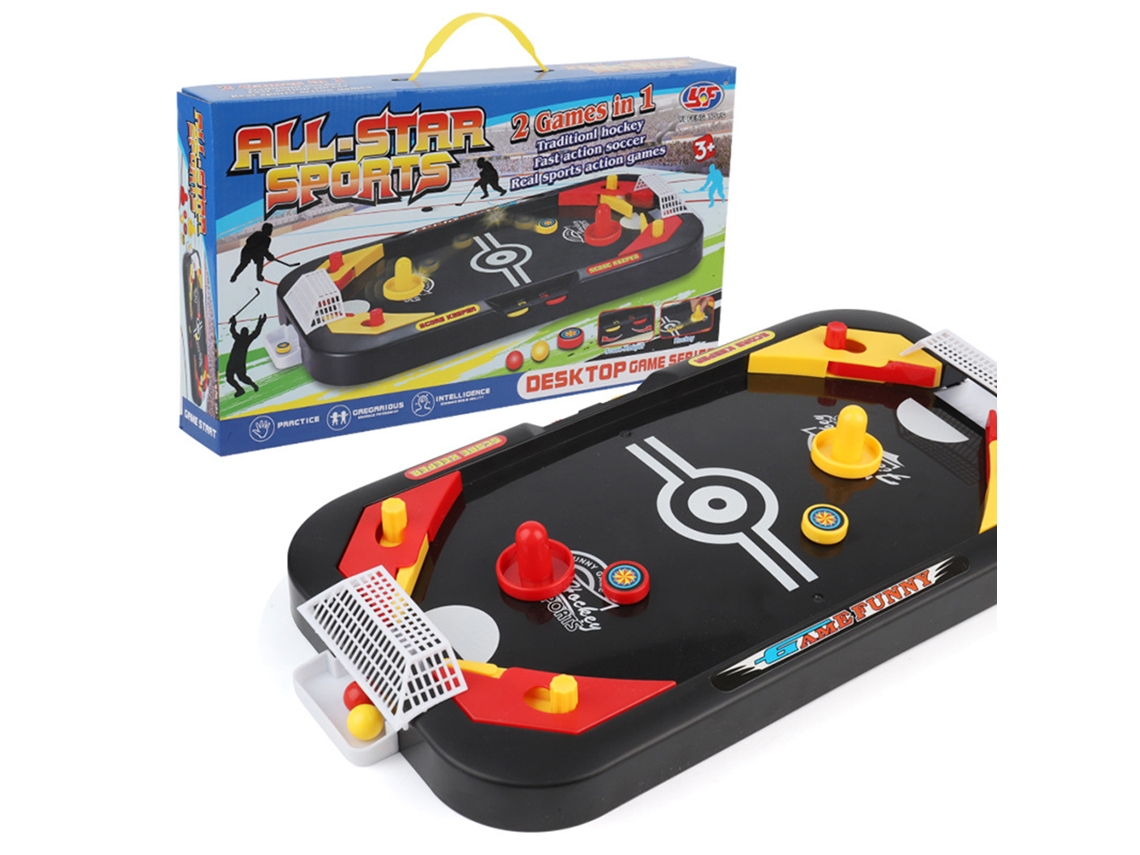 Juego De Mesa 2 En 1 Para Niños: Hockey Y Fútbol, Pinball Para Niños Y Adultos.