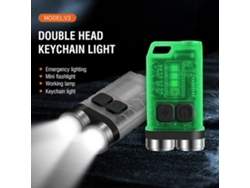 Linterna LED recargable Mali Mini con llavero, 900 lm, 5 niveles de brillo, clasificación IP65, para uso en camping y emergencias.