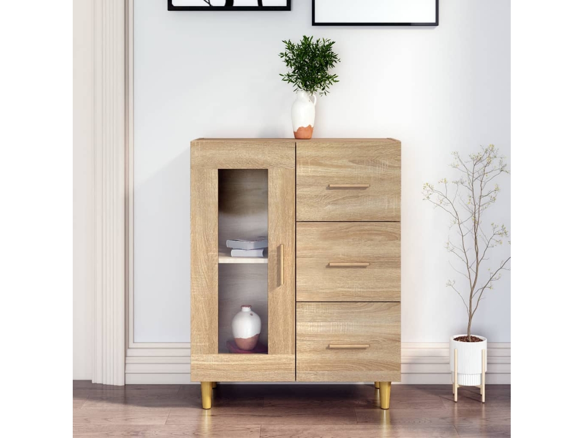 Lovely Home Aparador 69,5X34X90 Cm Derivados de Madera Roble Sonoma