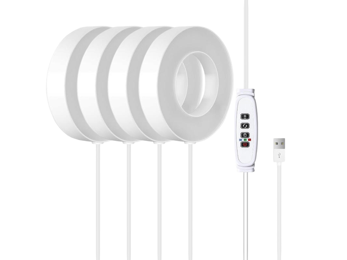 Lámpara LED para plantas de 9 cm, espectro completo para plantas de interior, luz de techo ajustable de 10 niveles Jeiibrzui