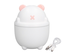 Humidificador de mesa Mdug de 300 ml, mini humidificador con luz nocturna blanca, humidificador para coche con alimentación USB