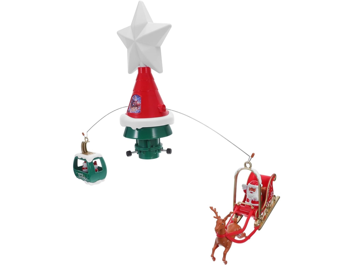 Árbol De Navidad Musical Giratorio Con Estrella Luminosa Y Luces - Decoración Festiva