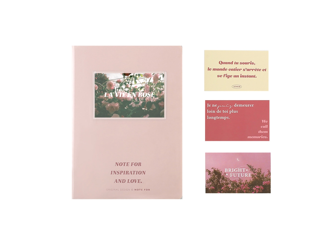 Agenda Retro Style Ins Con Cubierta Protectora Y Bolsillo Frontal Rose Life