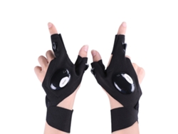Guantes De Pesca Led Luminosos Mitad De Dedos Para Pesca Nocturna Al Aire Libre Con Linterna