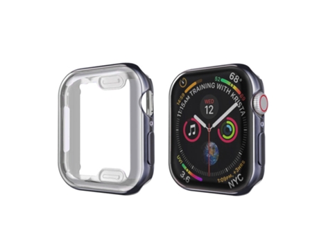 Carcasa de Reloj SLOWMOOSE Transparente para Apple Watch Série 3 2 1 38Mm 42Mm 360 Protector Full Soft Clear Tpu (Gris - Série 456 Se 40Mm)