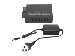 Conversor De Mídia Ethernet 100mbps Sc Fibra Singlemode Transceiver Rj45 Plug Uk Ieee 802.3