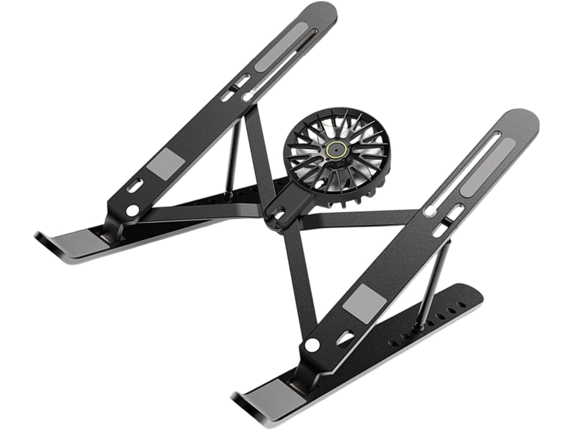 Soporte De Aluminio Para Ordenador Con Ventilador Silencioso Para Oficina Y Viajes.