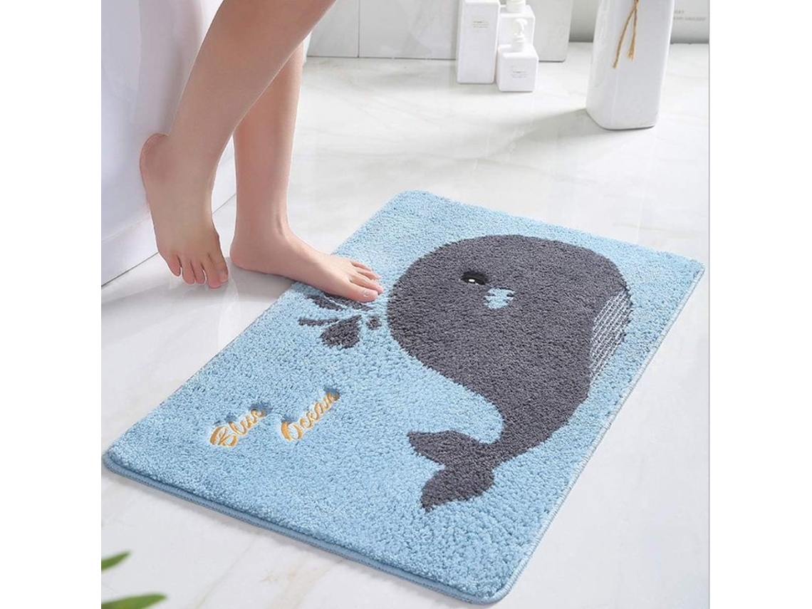 Alfombrilla De Baño Suave, Absorbente, Antideslizante Y Lavable A Máquina, De Pelo Largo Y Mullido (qjl)