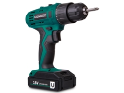 Herramientas Eléctricas VONROC Taladro Inalámbrico de 16V 1 5Ah Incl Batería, Cargador Rápido y 2 Brocas de Atornillar