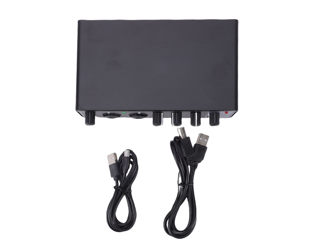 Interfaz De Audio (grabación De Audio De Guitarra 24 Bits 192 Khz Con Entrada Dual)