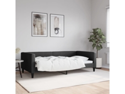Sofá Cama Sin Colchón Tela Negro 100x200 Cm